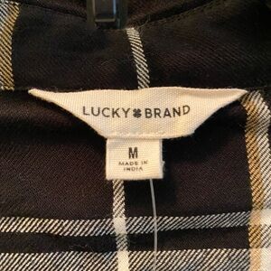 Lucky Brand Black Plaid Shirt